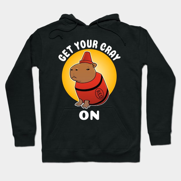 Get your cray on Capybara Crayon Costume Hoodie by capydays